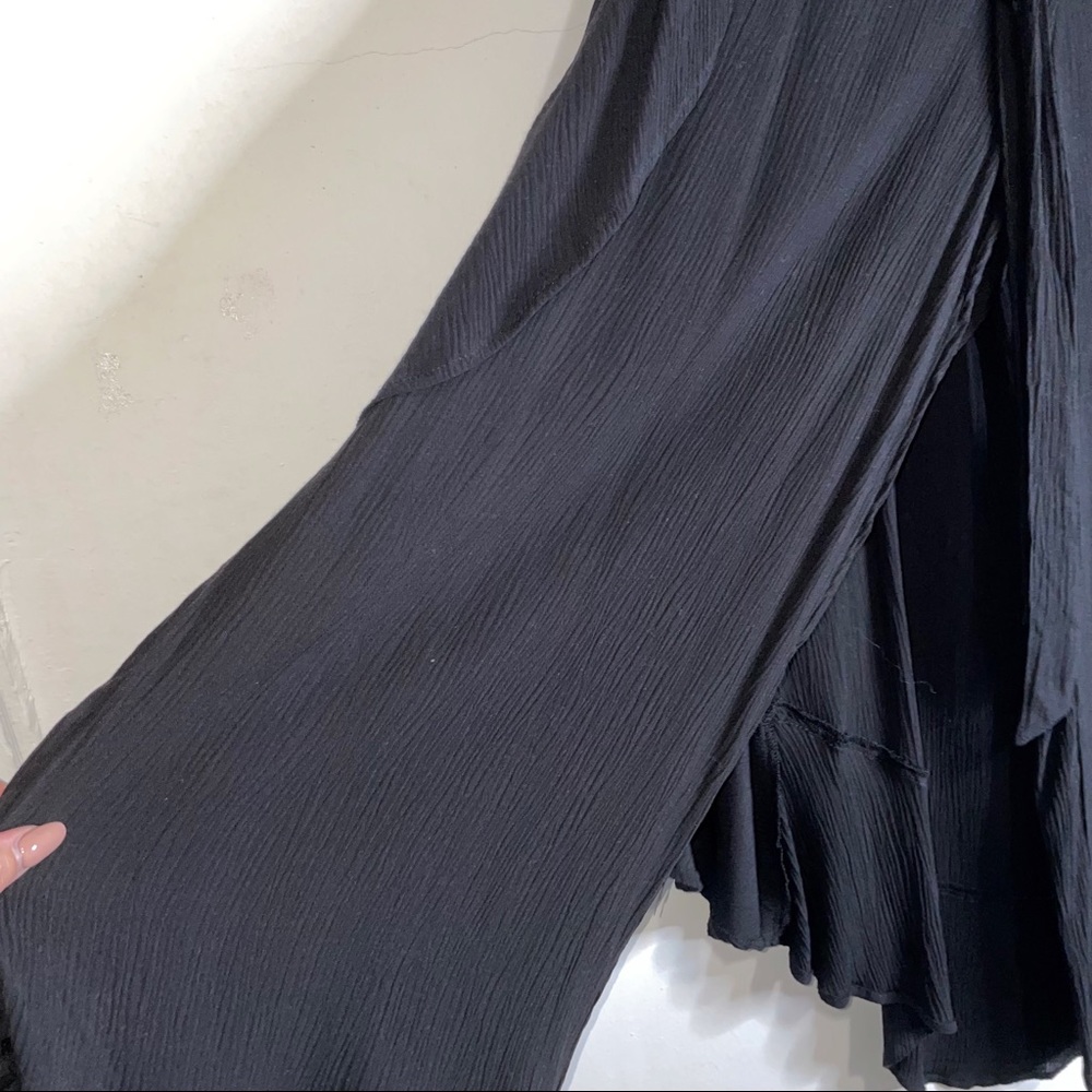 Palazzo pants with attached skirt overlay - Picture 5 of 9